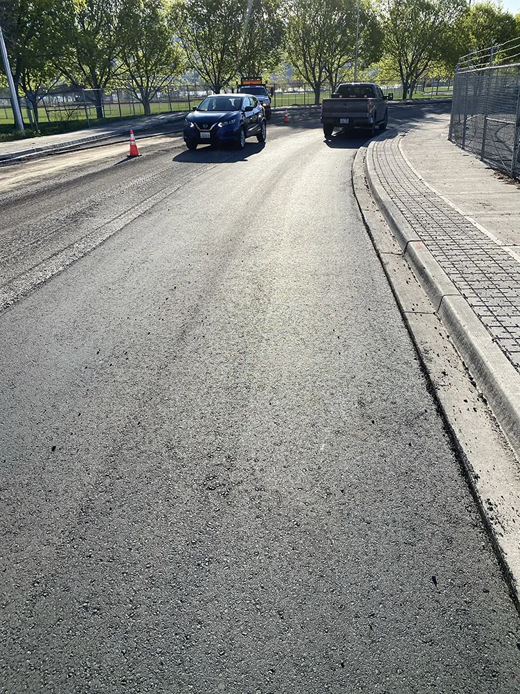 Walla Walla Avenue in Wenatchee during the roadway rehabilitation