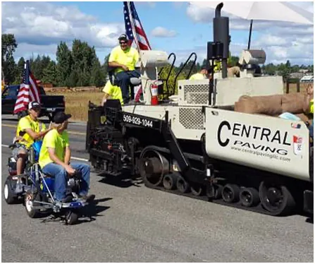 Central Paving equipment on a job site