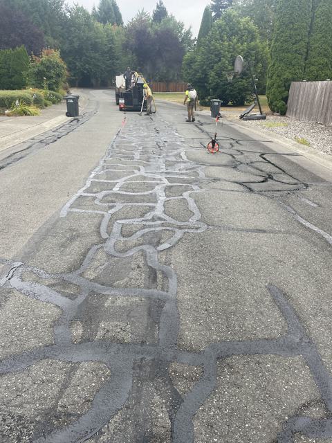 City streets in Carnation, WA: crack seal (photo 1)