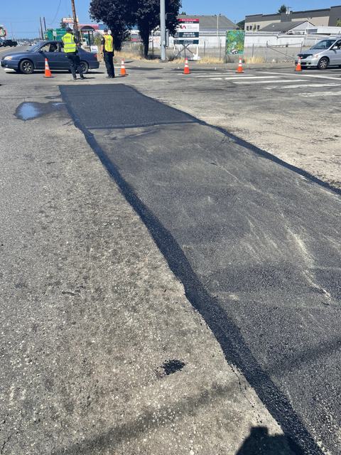 City roadways in Lakewood, WA: roadway patching (photo 1)