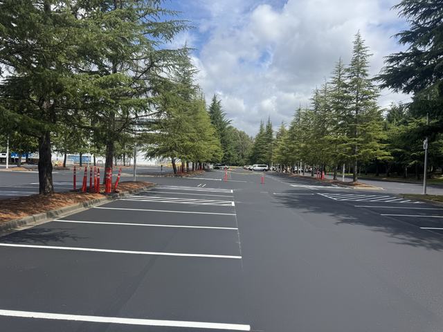 Office campus in Renton, WA: sealcoat and fresh striping (photo 1)
