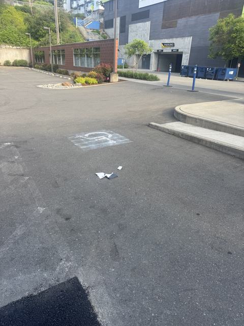 Commercial lot in Seattle, WA: patching and maintenance (photo 1)