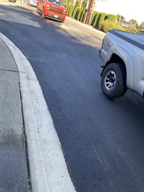 Neighborhood street in Snohomish County, WA: street restoration with new curb and paving (photo 2)