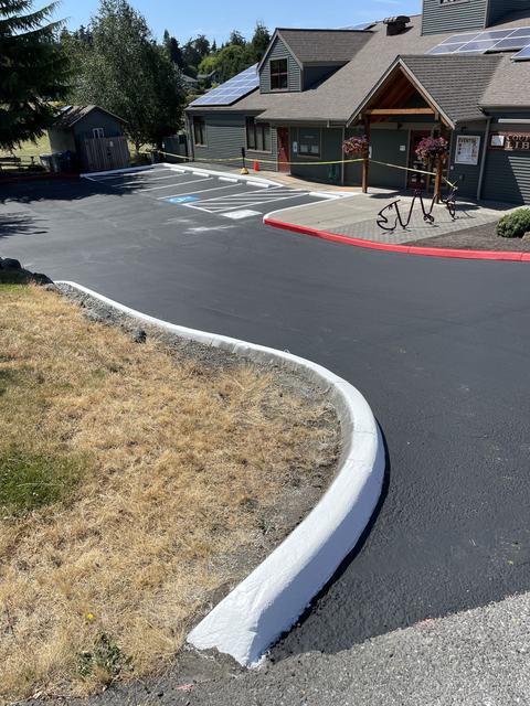 Public library lot in Snohomish, WA: parking lot repairs (photo 1)