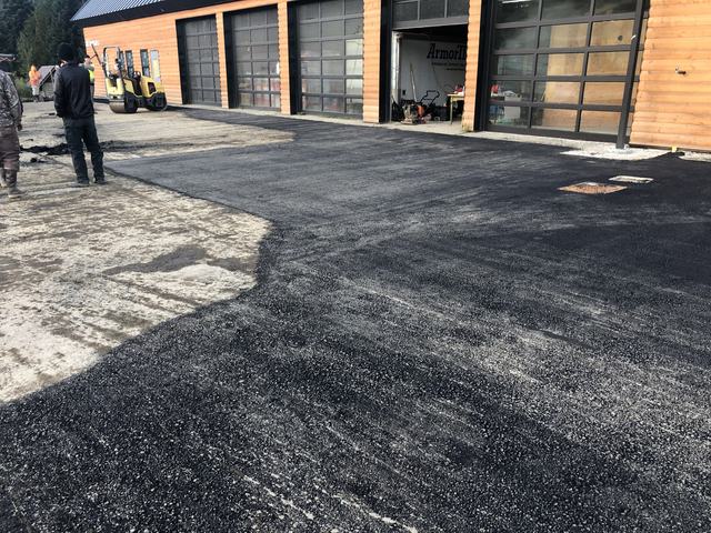 Commercial building in Snoqualmie Pass, WA: asphalt patching (photo 1)