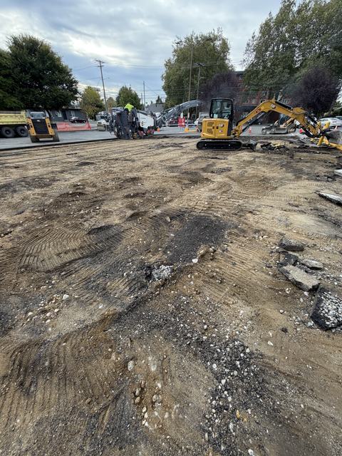 Grocery store lot in Tacoma, WA: milling, paving and striping (photo 1)