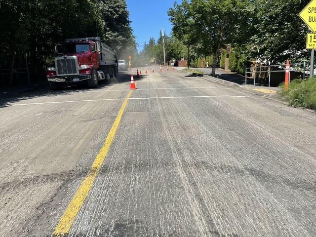 City neighborhood streets in Woodinville, WA: overlay preparation (photo 1)